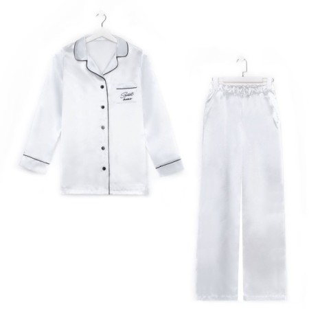 Female pajamas (shirt and trousers) KAFTAN Queen size 40-42, white color-7
