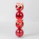 Set of balls plastic D-8 cm, 4 pcs "Agnet" strip pattern, red-gold