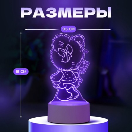 Lamp "Bear" Led RGB from the network 9.7x9.5x18 cm Risalux-2