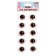Eyes, set 10 pcs., Size 1 pc: 11.6 × 15.5 mm, brown color