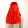 Carnival wig, long straight hair, red color, 120 g