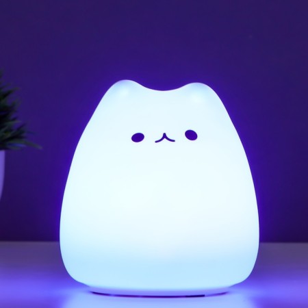 Nightlight "Antistress Cyakish Kitten" Led RGB from batteries 3AAA 9.5x9.5x10.5 cm Risalux-5