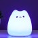 Nightlight "Antistress Cyakish Kitten" Led RGB from batteries 3AAA 9.5x9.5x10.5 cm Risalux
