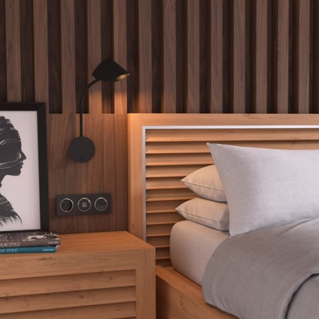 Wall lamp Mantra Goa, Led, 660lm, 3000k, 250x100x394 mm, black color-3