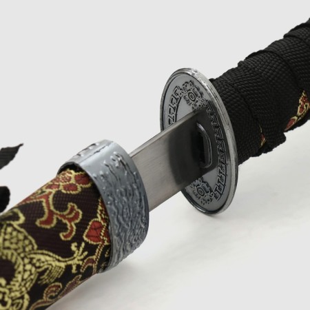 Souvenir weapon "Katana", black scabbard with patterns in the form of a dragon, 47 cm-3