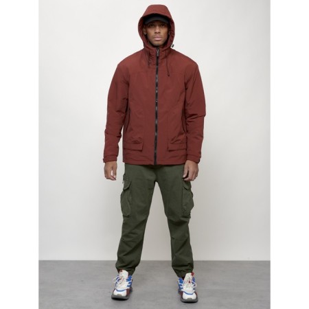 Male spring jacket, size 50, burgundy color-8
