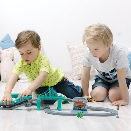 Railway for children "My City", 66 items, on batteries-7