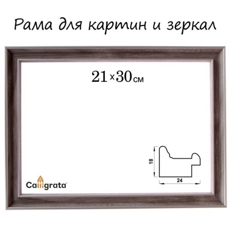 Frame for paintings (mirrors) 21 x 30 x 2.4 cm, plastic, calligrata 6424, beige