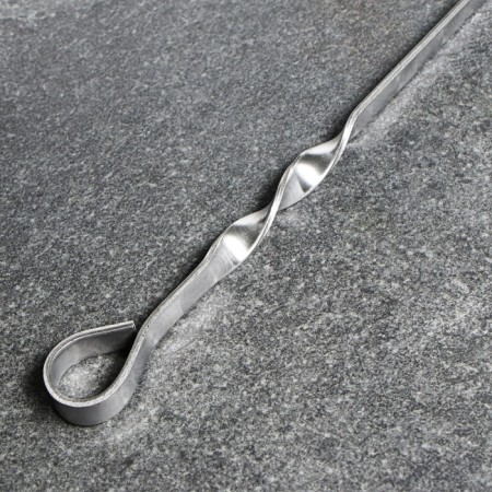 Stainless steel poker, handle - ring, width - 12 mm, 70 cm-3