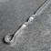 Stainless steel poker, handle - ring, width - 12 mm, 70 cm