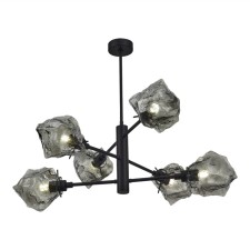 Ceiling Ceiling ST LUCE. SL1175.402.06. Portici. 6x40 watts, E14, 85x85x56 cm, black color