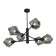 Ceiling Ceiling ST LUCE. SL1175.402.06. Portici. 6x40 watts, E14, 85x85x56 cm, black color