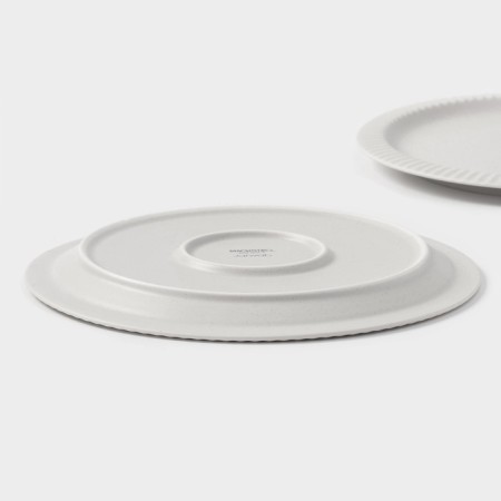 Magistro jarwah lausanne plates, d = 25 cm, dining, set 2 pcs, porcelain, gray-4