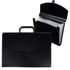 A4 Calligrata Portfli folder, 13 departments, 700 μm, up to 300 sheets, black
