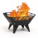 Focus for a fire, black, metal thickness 1 mm, 51.2 x 51.2 x 30.5 cm