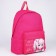 Backpack school textile "anime", with a pocket, pink color