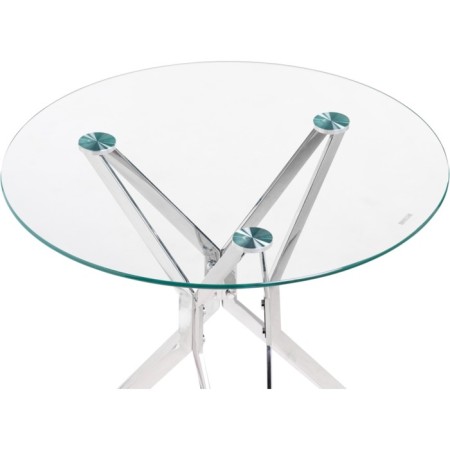 Glass table Roko chrome 80x80x75 cm-2