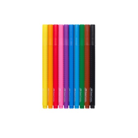 Fasters 10 colors Faber-Castell Grip 1553 Three-sided case with massage checkers, shock-resistant tip-2
