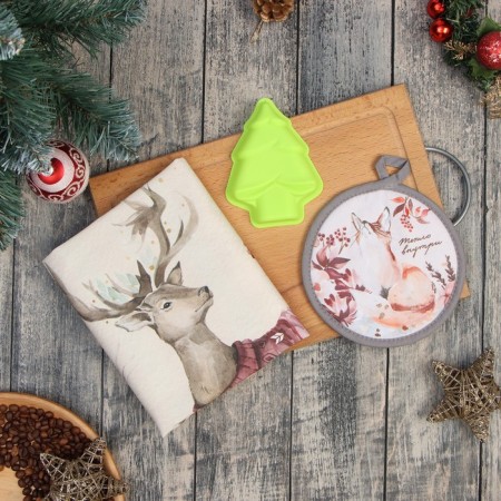 Set Gift Ethel "Heat inside": kitchener 40x73cm, take 17x17cm; cotton 100%
