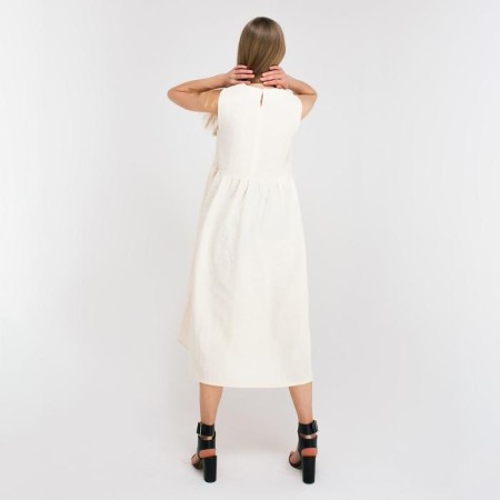 Dress summer female minku: Cotton Collection, Milk color, size 48-5