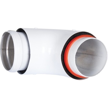 The chimney element Rommer RCA-0080-800090, insulated allocation, D = 80/100 mm, 90 °-5