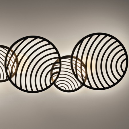 Lamp wall-flowing Mantra Collage, LED, 3000LM, 3000K, 685x136x400 mm, black color black-5