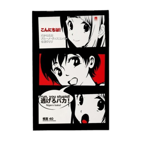 Notepad A5, 40 Manga Anime sheets, cardboard cover, mix-4