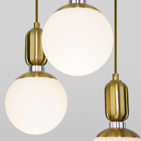 Suspended lamp with glass lamps of Bubble, 60W, E27, 30x30 cm-3