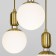 Suspended lamp with glass lamps of Bubble, 60W, E27, 30x30 cm