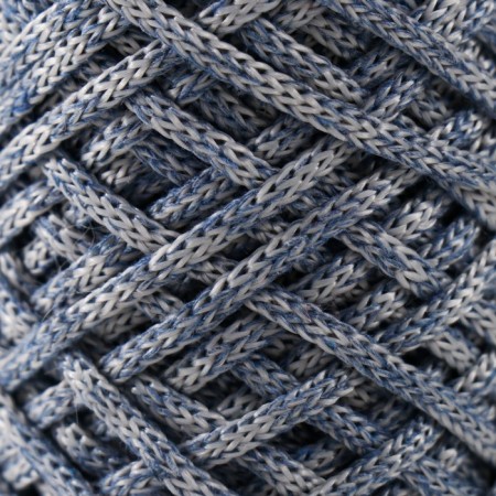 Knitting cord 35% cotton, 65% polypropylene 3 mm 85m/160 ± 10 g (jeans/gray)-2