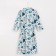 Women's bathrobe Ethel "Mint Mood" sleeve 3/4, size 42-44, waffle 200g/m2, 100% cotton