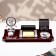 Table set 6V1 with a business card holder, red tree