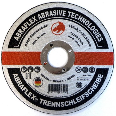 ABRAFLEX Circle A-30 Standart BF, Metal, 125 x 2.5 x 22.2 mm