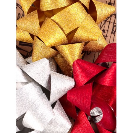Bant star No. 7.5, packing 8 pcs., With sparkles, mix-12