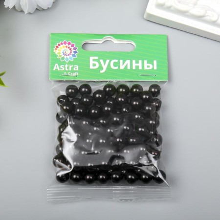 Astra beads 8 mm, set 25 grams, black-4