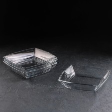 A set of deep plates of glass Tokio, 19.1 × 19.1 cm, 4 pcs