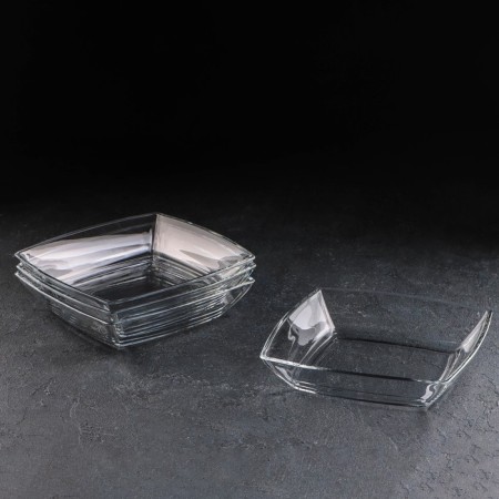 A set of deep plates of glass Tokio, 19.1 × 19.1 cm, 4 pcs