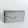 Women's wallet on the button, green color