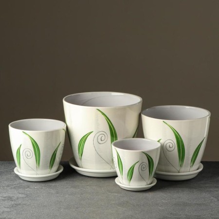 Set of pots "Motive" green, 4 objects 1 /2 / 3.8 / 5.4 liters