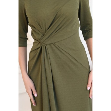 Women's dress, size 46, khaki color-2