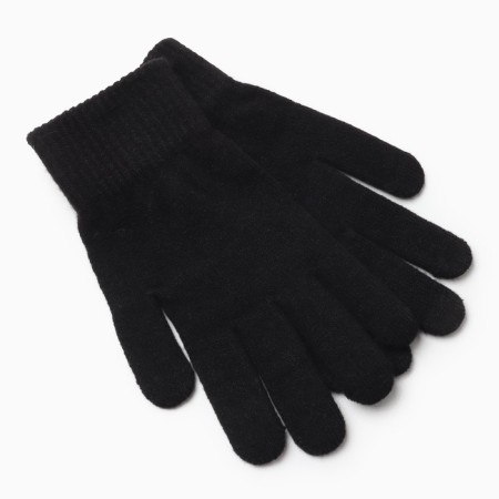 Female gloves, black color, size 7-8