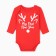 New Year. Bodi with a long sleeve of crumb I am Reindee, height 62-68, red