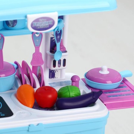 Kitchen in a suitcase, frozen, cold heart, blue-5