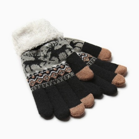 Female gloves on the claim Minaku 22 cm black-4