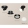 AMBRELLA LIGHT, TECHNO, XM8102028, GX53, Black Black Sand, White matte color, and transparent