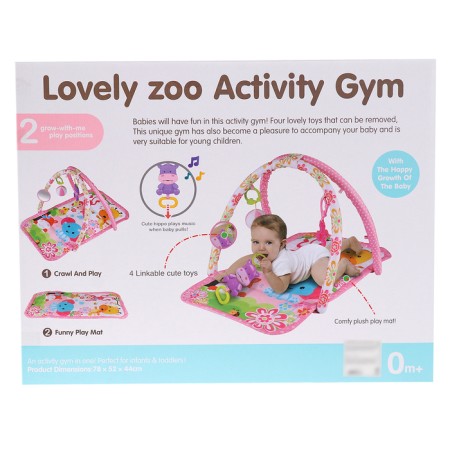 Developing rug "Favorite Zoo", pink color-11