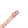 The collar is two-layer leather with rhinestones, 1.2 x 35 cm, Osh 20-30 cm, pink