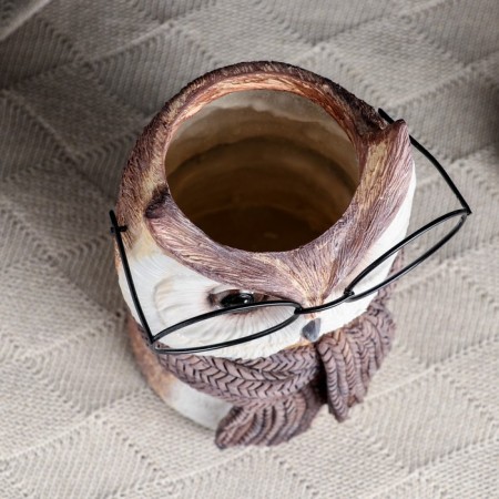 Kashpo - VAZ "Owl in glasses" 22x14x14cm-4