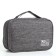 Cosmetic bag, 3 parts on zippers, gray color