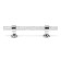 Cappio pk106 bracket handle, m/o 96 mm, d = 12 mm, plastic, transparent/chrome color